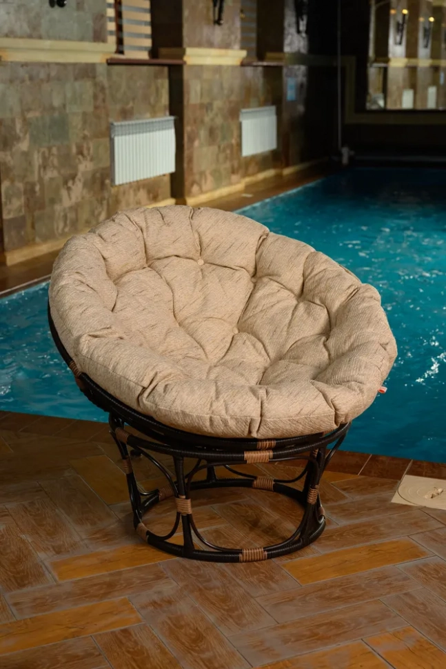 Кресло из искусственного ротанга Papasan Орех (Коньяк, браун, венге, мед)