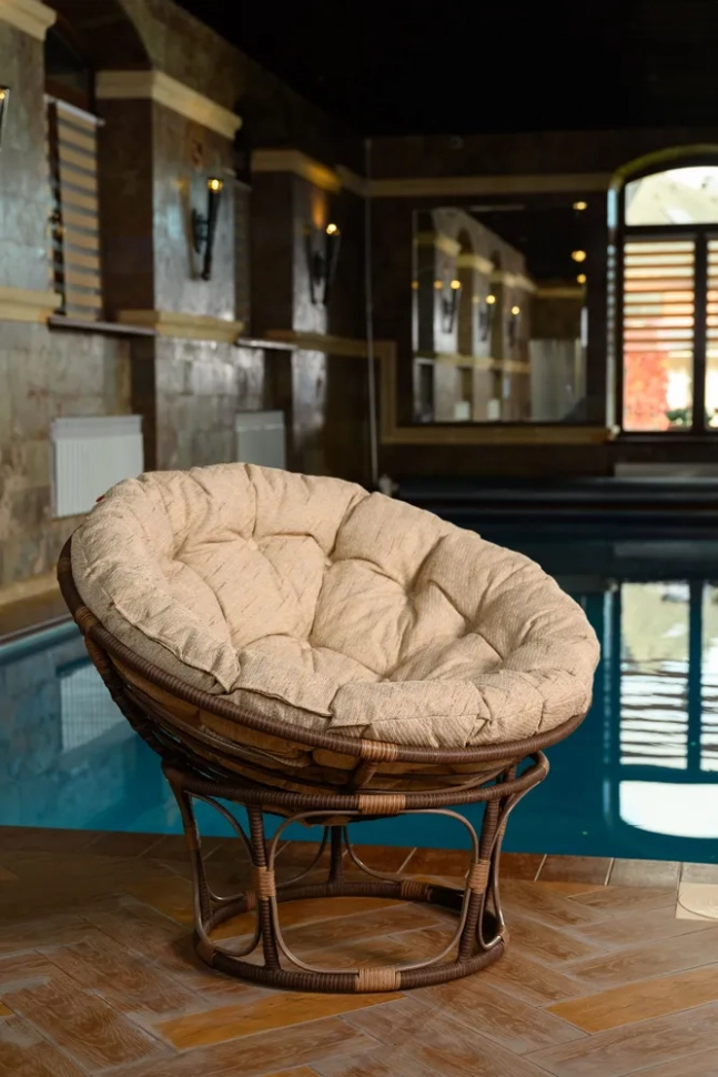 Кресло из искусственного ротанга Papasan Какао (Коньяк, браун, венге, мед)